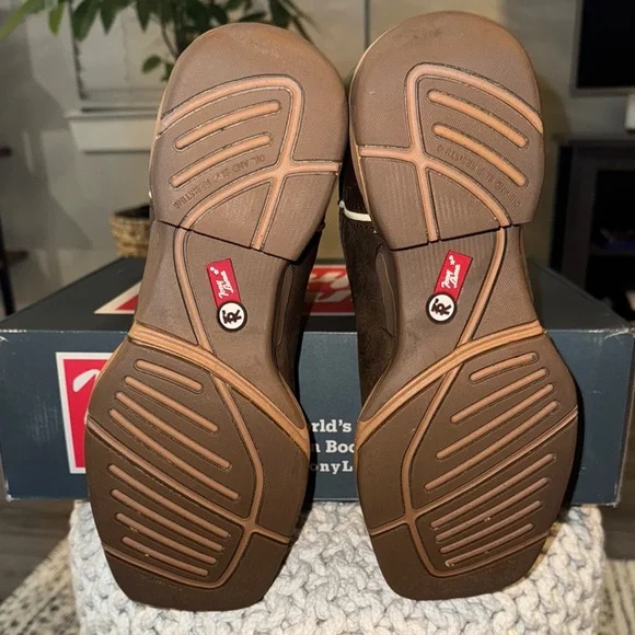 Tony Lama Bartlett Amber Buffalo Boots - Picture 5 of 6